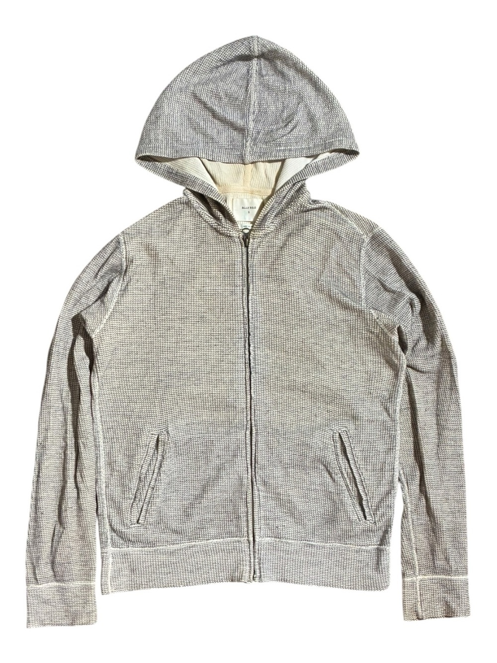 Billy Reid Waffle Knit Full Zip Hoodie